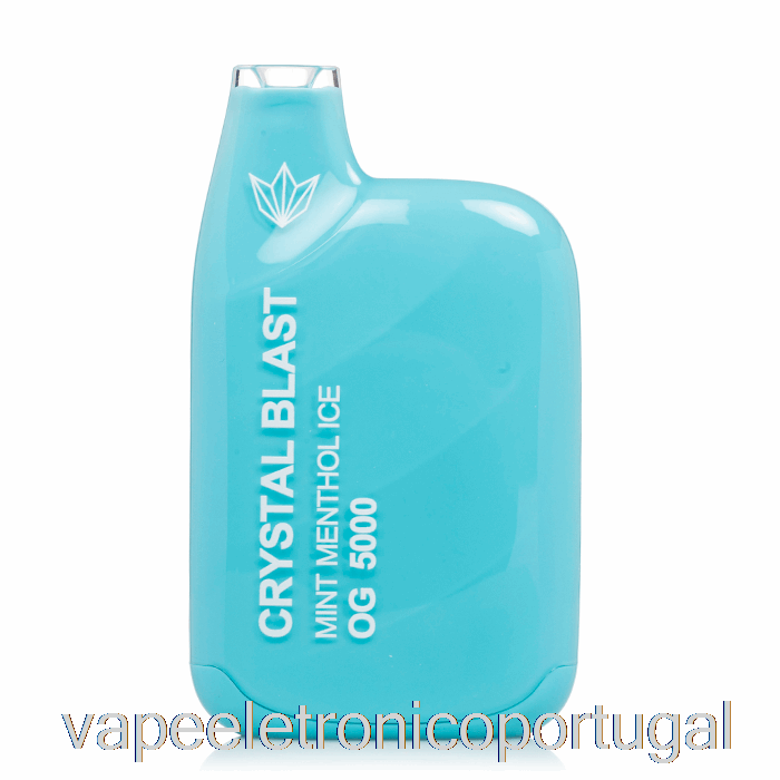 Vape Eletronico Crystal Blast Og5000 Descartável Menta Mentol Gelo